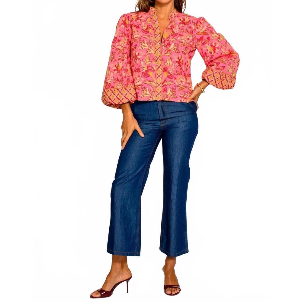 NEW ELIZABETH JAMES THE LABEL women's emily top in hot pink - Picture 1 of 3